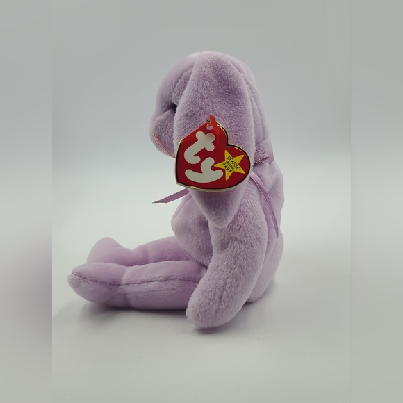 TY Beanie Babies - FLOPPITY the Purple Bunny (14 inch) - Picture 2 of 4